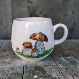 kubek ceramiczny "grzyby" - ilustrowana kolekcja jenienna